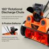 imageSuperHandy Electric Snow Thrower WalkBehind Blower Corded AC 120V 15A 18 x 10 Inch Clearing Path 25 Feet Throwing Distance 720 lbsMin LED Headlights for Driveway Walking Path Yards