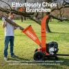 imageSuperHandy Towable Wood Chipper  4 in Chipping Capacity 15HP Gas Engine 13 in Wheels Electric Start TrailerReady with 2 in Coupler