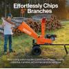 imageSuperHandy Towable Wood Chipper Shredder  5 in Chipping Capacity 15HP Electric Start 420cc Engine Heavy Duty for Yard Forestry or Landscaping