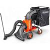 imageSuperHandy Leaf Vacuum ampamp Wood Chipper  7HP 209cc Gas Engine 101 Mulch Ratio 6Bushel Collection Bag 134quot Impeller WalkBehind Vacuum Mulcher with Castor Wheels for Lawn ampamp Yard Cleanup