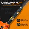 imageSuperHandy 3 in 1 Leaf Blower Vacuum and Mulcher Electric 120V 12Amp Corded Debris Duster 220MPH MAX 2 Stage Variable Speed Lightweight for Yard Lawn Garden and Landscaping Renewed