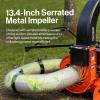 imageSuperHandy Truck Loader Leaf Vacuum  15HP Electric Start Engine Serrated Metal Impeller Hitch or Tailgate Mount Commercial Debris Vacuum for Lawn ampamp Landscape Cleanup
