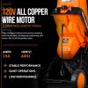 imageSuperHandy Leaf Shredder Mulcher Corded Electric 171 Reduction 15A 1800W 120VAC Dual Edge Blades for Brush Sticks Dry Debris