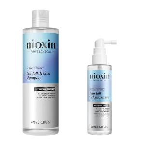 imageNioxin Hair Fall Defense Shampoo  Activates Hair Follicles for Visibly Less Hair Loss  16 Fl Oz  Nioxin Hair Fall Defense Intensive Daily LeaveIn Hair Treatment  23 Fl oz