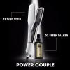 imageghd Duet Style Power Couple  Duet 2in1 Hot Air Hair Styler Black and Sleek Talker Wet to Sleek Hair Styling OilWhite