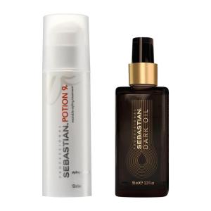 imageRock Mop Cocktail Set  Sebastian Professional Potion 9 Leavein Conditioner and Styling Treatment 51 oz  Sebastian Dark Oil Lightweight Hair Styling Oil 32 oz  Nourishing Blend of Natural Oils