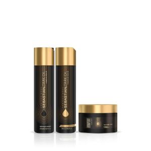 imageSebastian Professional Dark Oil Lightweight Hair Care 84 fl oz  Mask 51 oz  Infused with Jojoba ampamp Argan Oil for Soft Smooth Hair Bundle Set