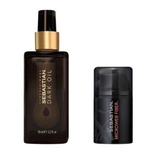 imageSebastian Professional Sleek ampamp Slick Cocktail Set Dark Oil Lightweight Hair Styling Oil 32 oz  Sebastian Microweb Fiber Flexible Elastic Texturizer 15 oz  Nourishing Oils  Flexible Texture