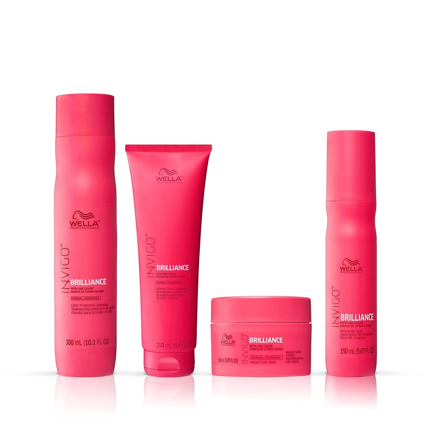 imageWella Professionals Invigo Brilliance Shampoo  For FineNormal Colored Hair Color Protection ampamp Color Vibrancy338 Fl Oz Pack of 1