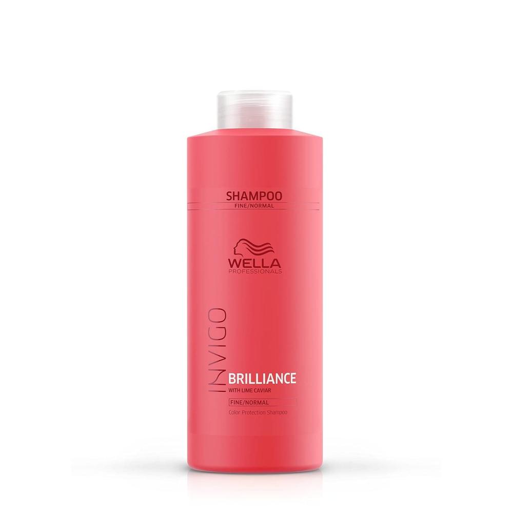 imageWella Professionals Invigo Brilliance Shampoo  For FineNormal Colored Hair Color Protection ampamp Color Vibrancy338 Fl Oz Pack of 1