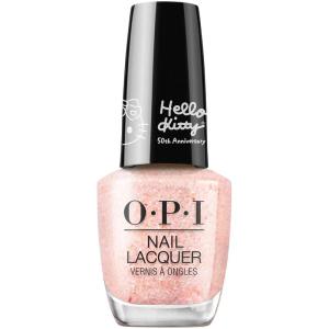 imageOPI Nail Lacquer Nail Polish  Opaque Crme Metallic Shimmer Chip Resistant Nail Polish  Hello Kitty Limited Edition CollectionBig Celebration