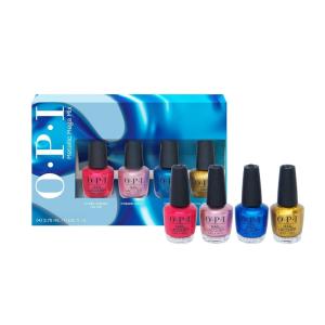 imageOPI Nail Lacquer Nail Polish  Opaque Multicolor Metallic Chip Resistant Nail Polish  Metallic Mega Mix Collection4PC MiniPack
