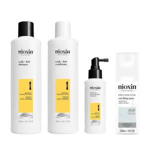 imageNioxin Scalp  Hair Thickening System Kits ampamp Root Lifting Styling Spray Bundle  For Thicker Fuller Hair  Strengthen Boost Hair Density Add Volume with Strong Hold  3 Month SupplySystem 1 Kit