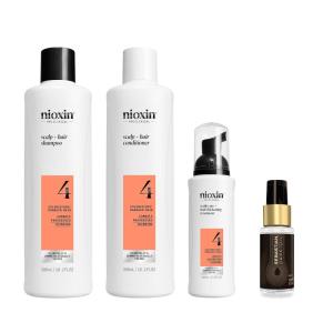 imageNioxin System Kits Cleanse Condition Hydrate Sensitive or Dry Scalp Reduces Hair Breakage for All Hair Thinning Types 3 Month SupplySystem 4 Kit  Dark Oil