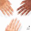 imageOPI On Point Press On Nails  Short Round Nail Art Press On Nails  24 Count With Nail Glue  Long Lasting Reusable Nondamaging  Fall 2025 ShadesBowjour  Nude  White French Tip with Gold Bow Design Nail Art