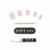 imageOPI On Point Press On Nails  Short Round Nail Art Press On Nails  24 Count With Nail Glue  Long Lasting Reusable Nondamaging  Fall 2025 ShadesBowjour  Nude  White French Tip with Gold Bow Design Nail Art