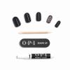 imageOPI On Point Press On Nails  Short Round Nail Art Press On Nails  24 Count With Nail Glue  Long Lasting Reusable Nondamaging  Fall 2025 ShadesSwirl Next Door  Black with Abstract Swirls Nail Art