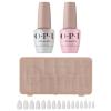 imageOPI GELevate 4in1 UV Cure Gel Nail Builder Bundle  OPIm Flawless Clear Color  4get Me Not Cool Pink Color  Soft Gel Almond Shape Nail Tips Extensions