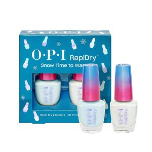 imageOPI RapiDry Quick Dry Nail Polish Colors  Opaque Crme ampamp Shimmer Winter Shades  Smudge Proof and Fast Drying in 60 Seconds  Vegan Formula  Snow Time to Waste  Holiday 2025Duo Set  Baby Blue Me Away  Love at Frost Sight