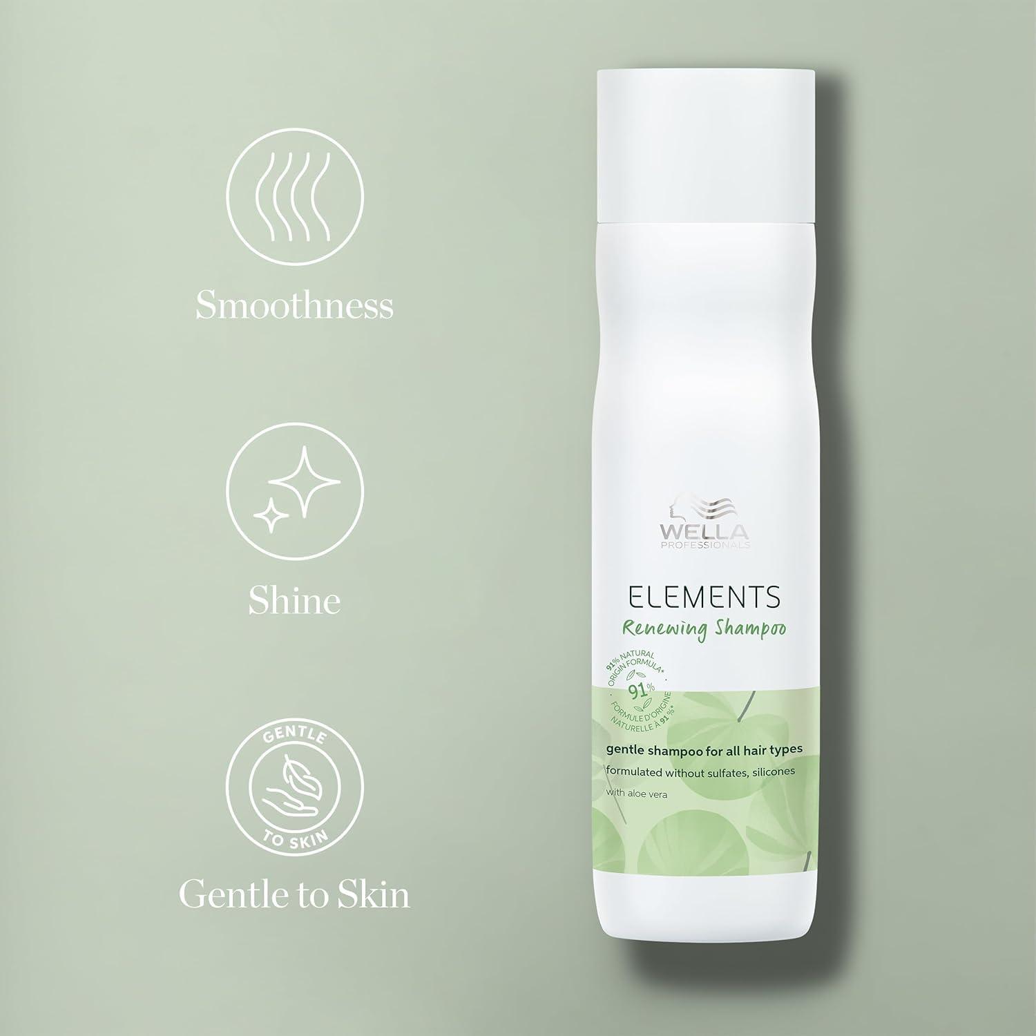 imageWella Professionals Elements Renewing Shampoo  Conditioner Set Sulfate ampamp Silicone Free Instant Detangling For All Hair Types Liter Sizes