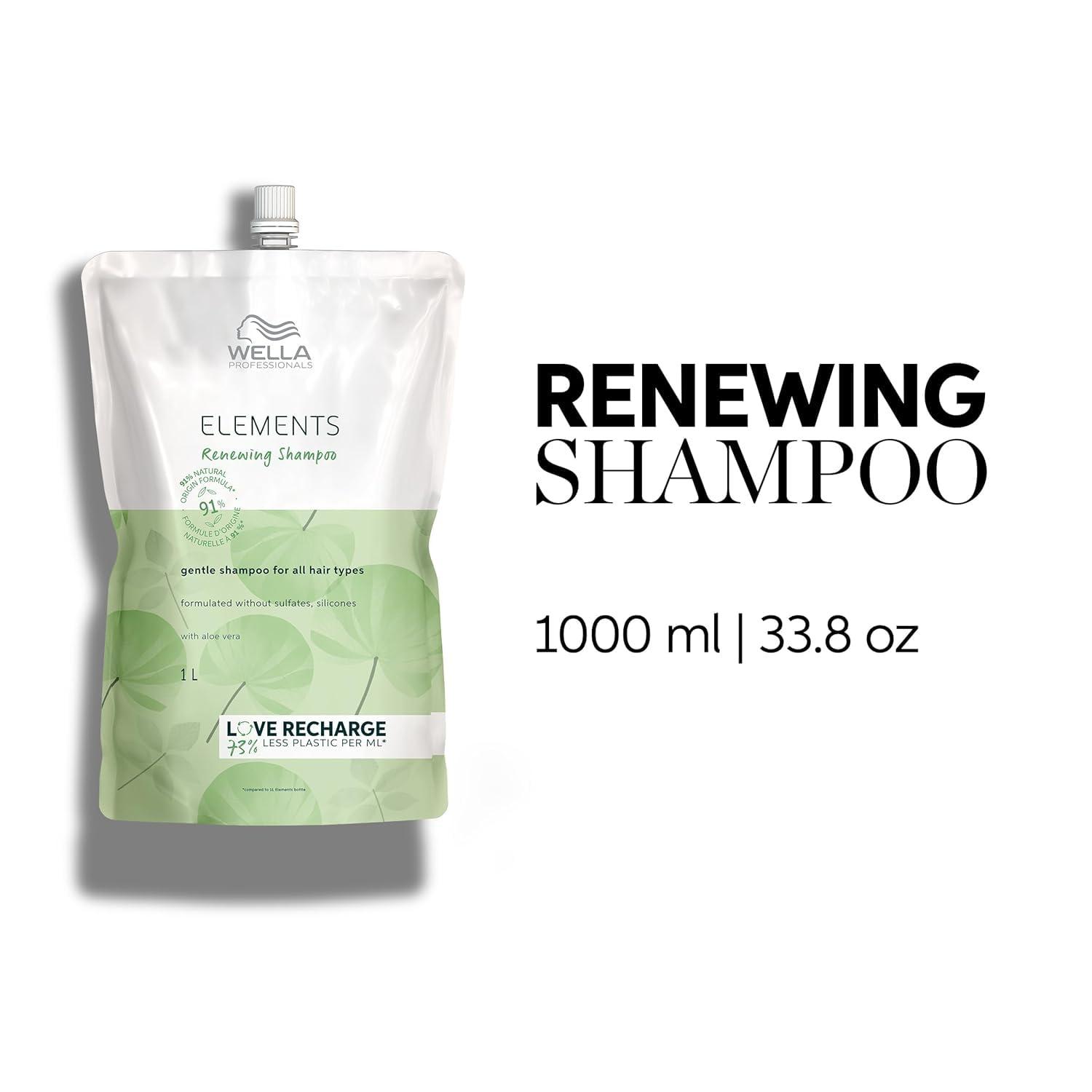imageWella Professionals Elements Renewing Shampoo  Conditioner Set Sulfate ampamp Silicone Free Instant Detangling For All Hair Types Liter Sizes
