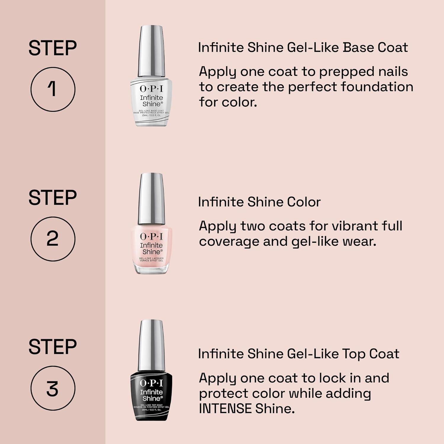 imageOPI Infinite Shine Long Wear Nail Polish  Sheer Pink Crme Gel Like Nail Polish  Vegan Long Lasting Streak FreeFauxever Yours