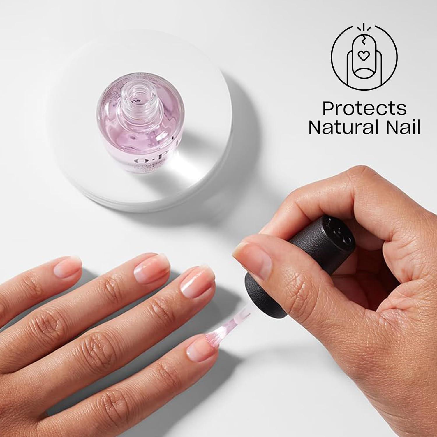 imageOPI Nail Lacquer Base Coat  Clear Nail Polish Base Coat Chip Resistant Protects Nails Prevents DiscolorationNatural Nail Base Coat