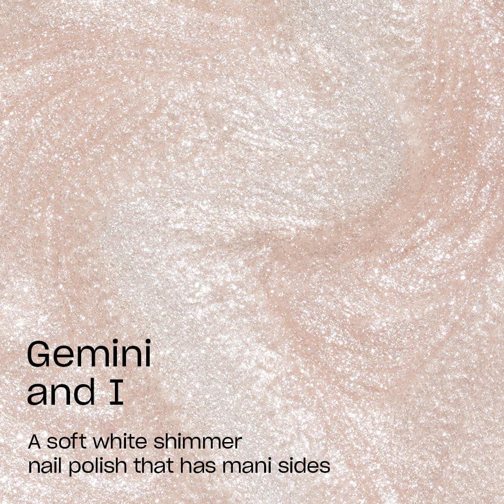 imageOPI Nail Lacquer Nail Polish  Opaque Light White ampamp Gray Shimmer Chip Resistant Nail Polish  Fast Drying Streak FreeGemini and I