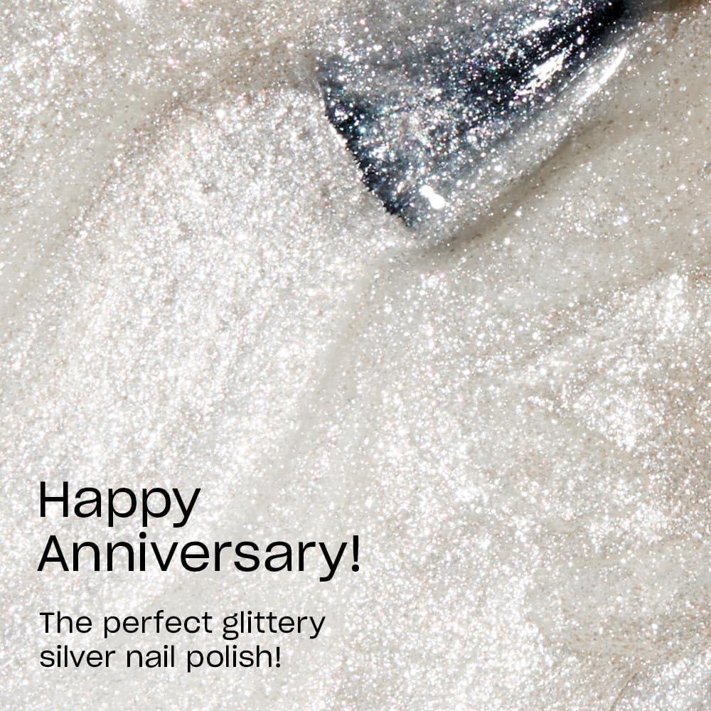 imageOPI Nail Lacquer Nail Polish  Opaque Light White ampamp Gray Shimmer Chip Resistant Nail Polish  Fast Drying Streak FreeHappy Anniversary