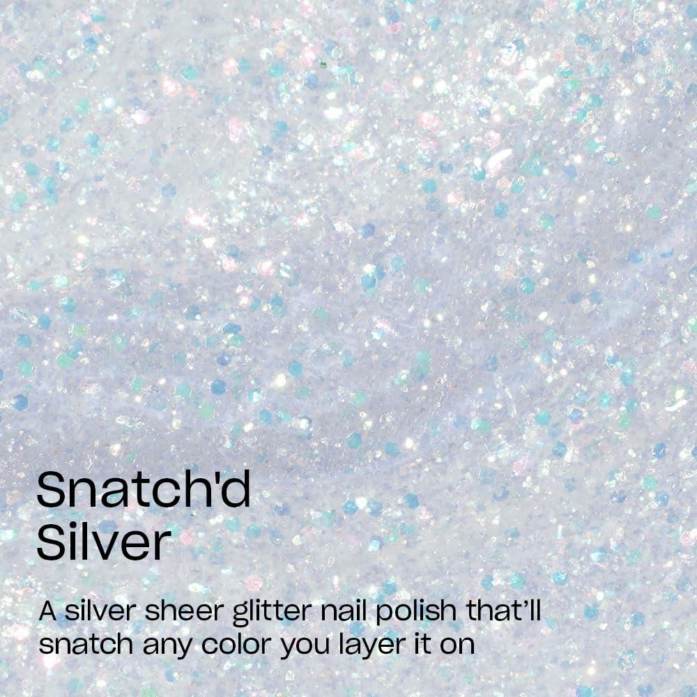 imageOPI Nail Lacquer Nail Polish  Opaque Light White ampamp Gray Shimmer Chip Resistant Nail Polish  Fast Drying Streak FreeSnatchd Silver