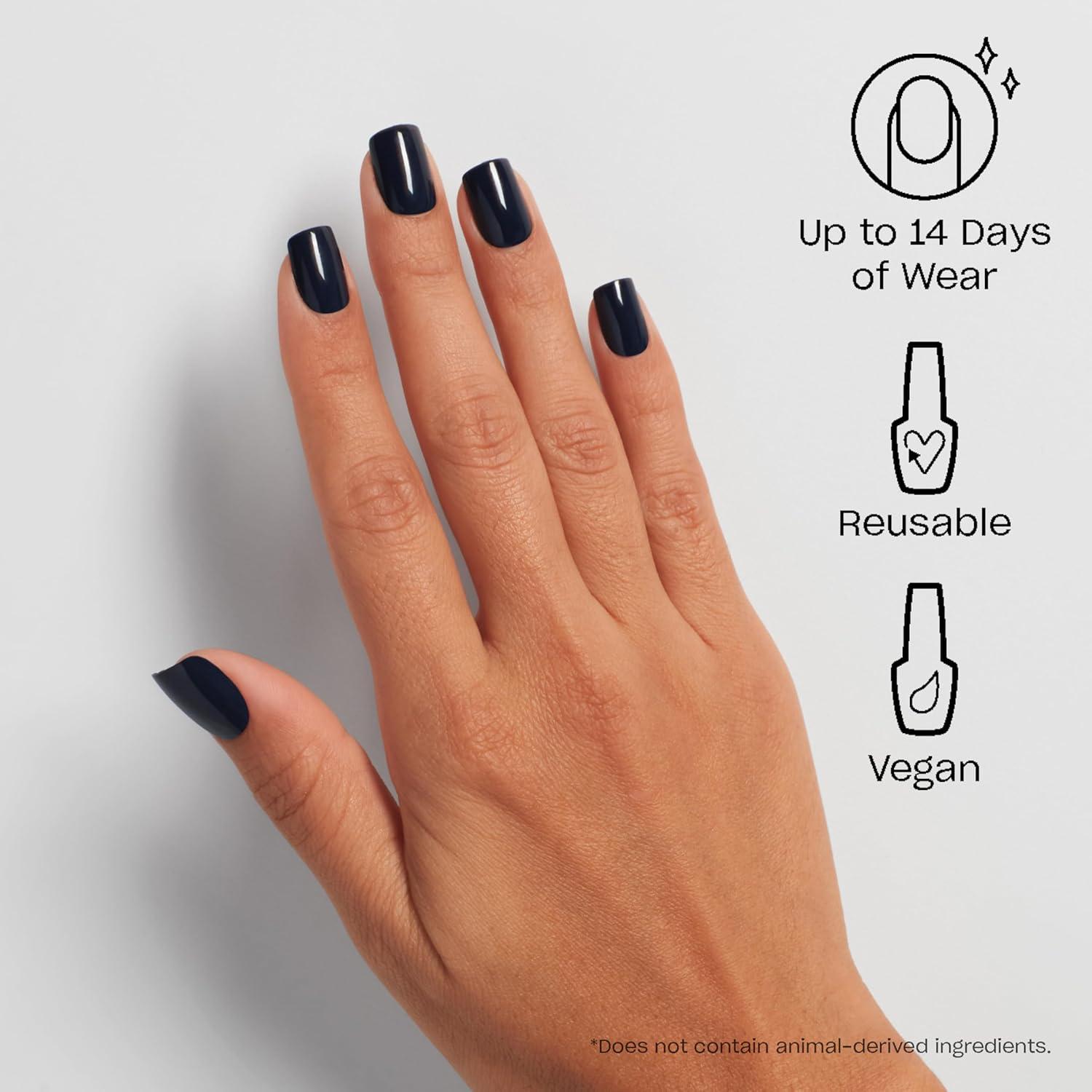 imageOPI On Point Press On Nails  Short Round Classic ampamp Accent Nail Art Press On Nails  24 Count With Nail Glue  Instant PressOn Mani  Long Lasting Reusable NondamagingMidnight Mantra