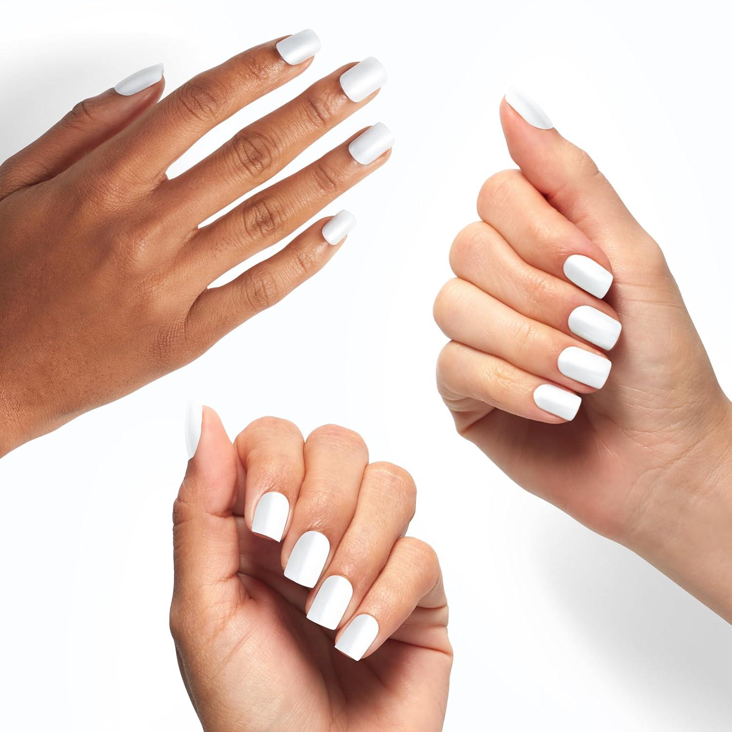 imageOPI On Point Press On Nails  Short Round Classic ampamp Accent Nail Art Press On Nails  24 Count With Nail Glue  Instant PressOn Mani  Long Lasting Reusable NondamagingKyoto Pearl