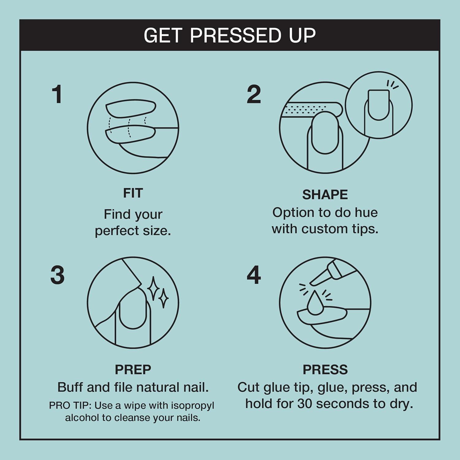 imageOPI On Point Press On Nails  Short Round Classic ampamp Accent Nail Art Press On Nails  24 Count With Nail Glue  Instant PressOn Mani  Long Lasting Reusable NondamagingSuzi Without a Paddle