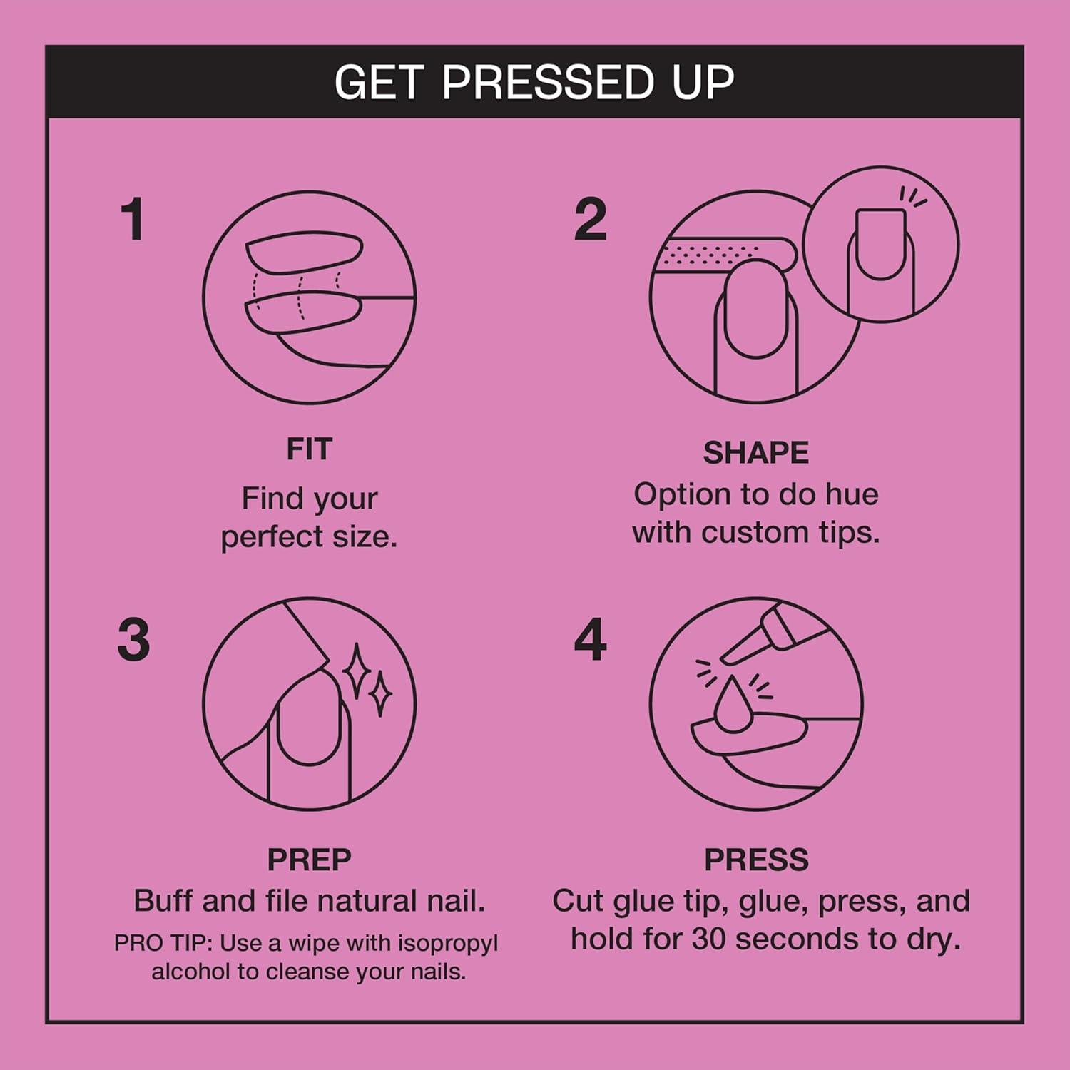 imageOPI On Point Press On Nails  Short Round Classic ampamp Accent Nail Art Press On Nails  24 Count With Nail Glue  Instant PressOn Mani  Long Lasting Reusable NondamagingLucky Lucky Lavender