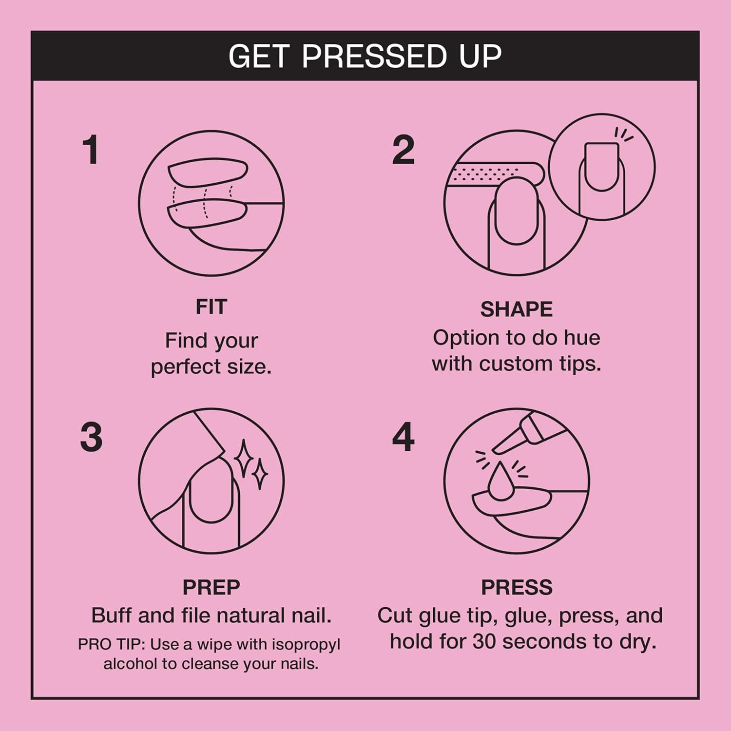 imageOPI On Point Press On Nails  Short Round Classic ampamp Accent Nail Art Press On Nails  24 Count With Nail Glue  Instant PressOn Mani  Long Lasting Reusable NondamagingMod About Oooh