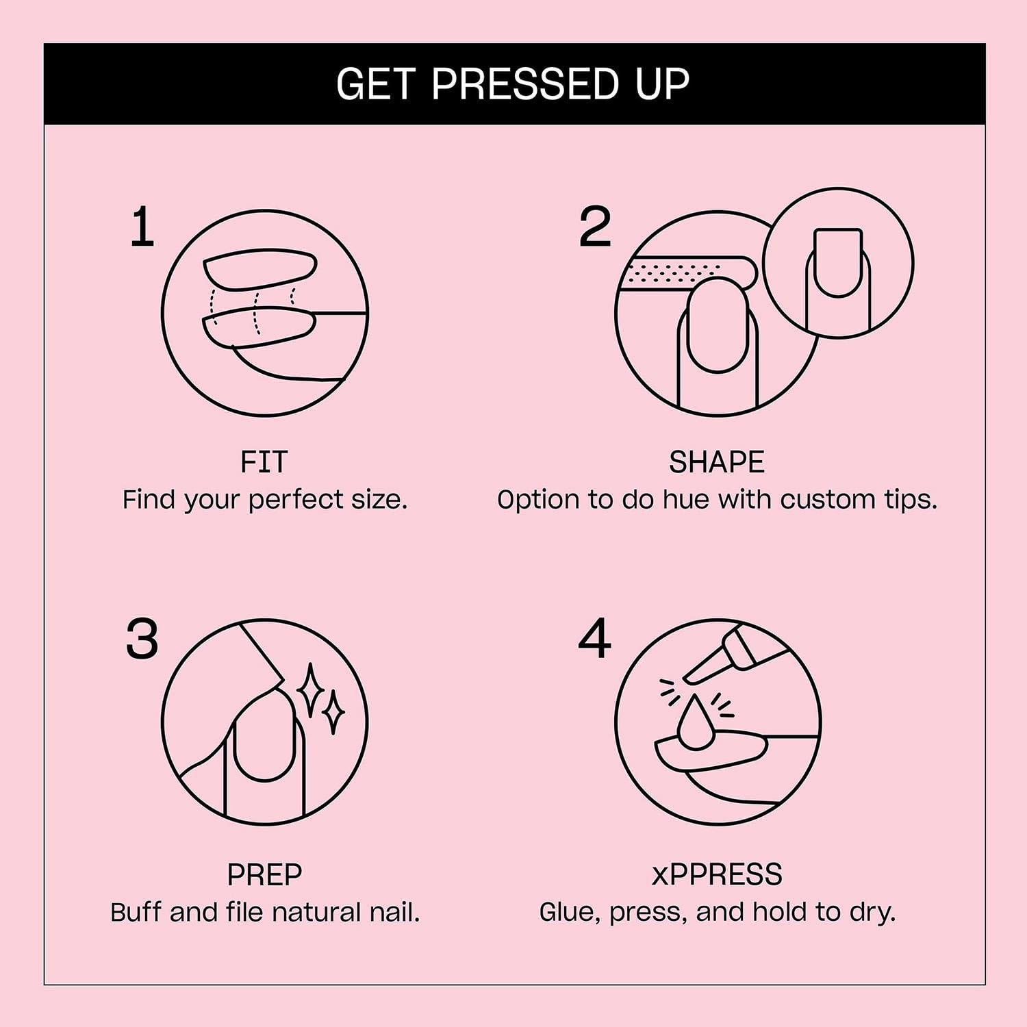 imageOPI On Point Press On Nails  Square Squoval ampamp Almond Shape Nail Art  Short to Long Length  24 Count With Nail Glue  Instant PressOn Mani  OPIm Dreaming CollectionBaby Take a Vow