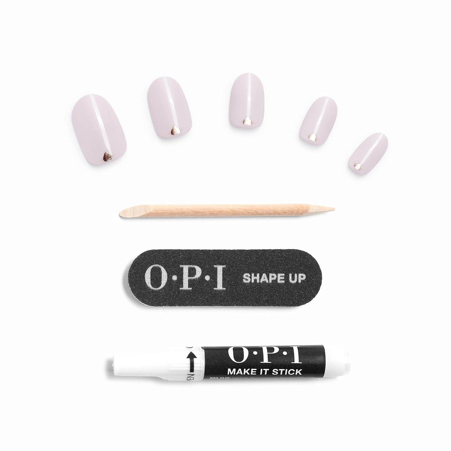 imageOPI On Point Press On Nails  Square Squoval ampamp Almond Shape Nail Art  Short to Long Length  24 Count With Nail Glue  Instant PressOn Mani  OPIm Dreaming CollectionPastel Me U Love Me