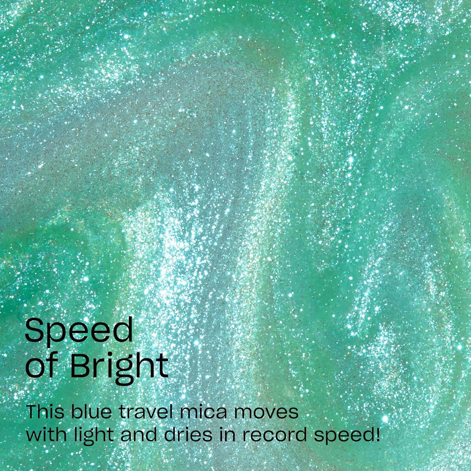 imageOPI RapiDry Quick Dry Nail Polish Colors  Opaque Crme Shimmer Shades with Clear Protective Base ampamp ShineBoosting Top Coat  Vegan Smudge Proof and Fast Drying in 60 SecondsSpeed of Bright blue green shimmer