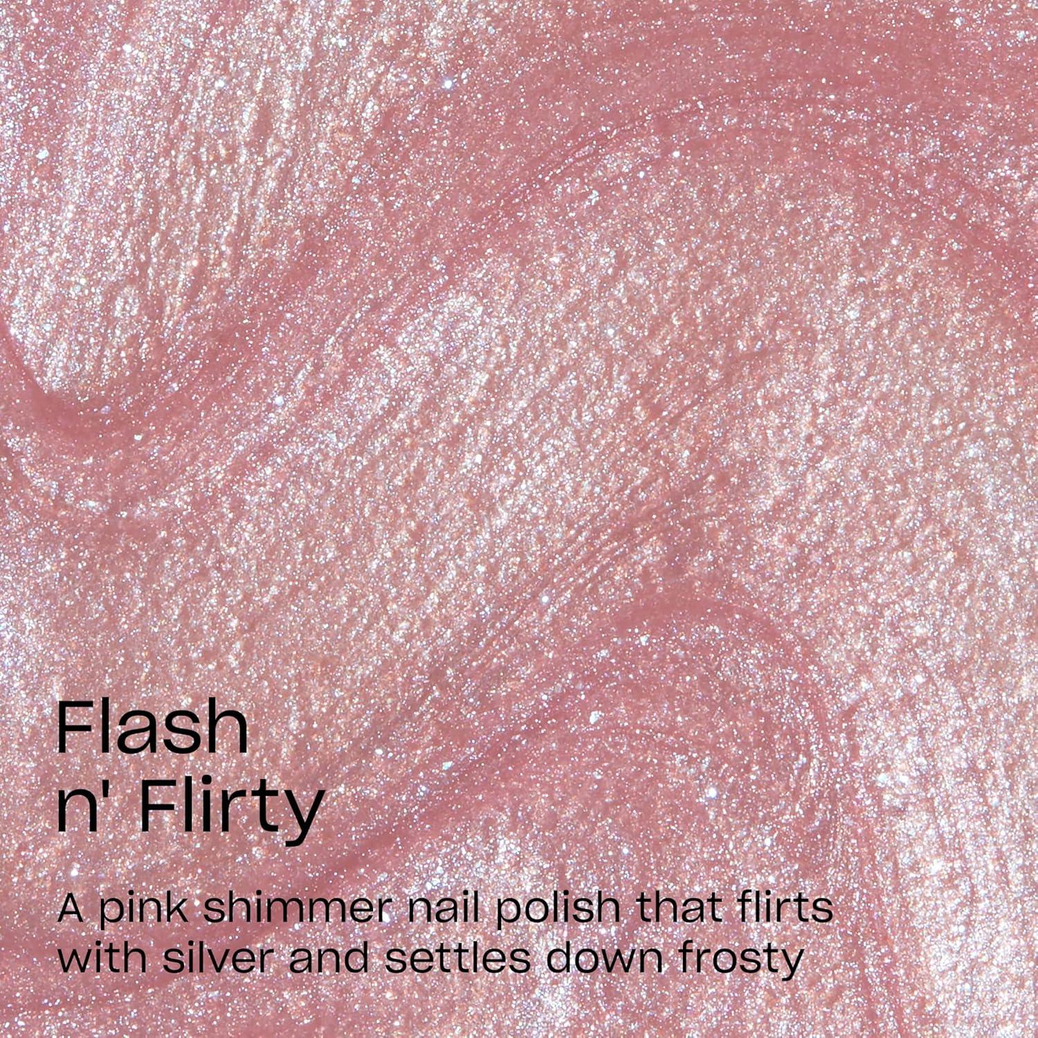 imageOPI RapiDry Quick Dry Nail Polish Colors  Opaque Crme Shimmer Shades with Clear Protective Base ampamp ShineBoosting Top Coat  Vegan Smudge Proof and Fast Drying in 60 SecondsFlash n Flirty light pink shimmer