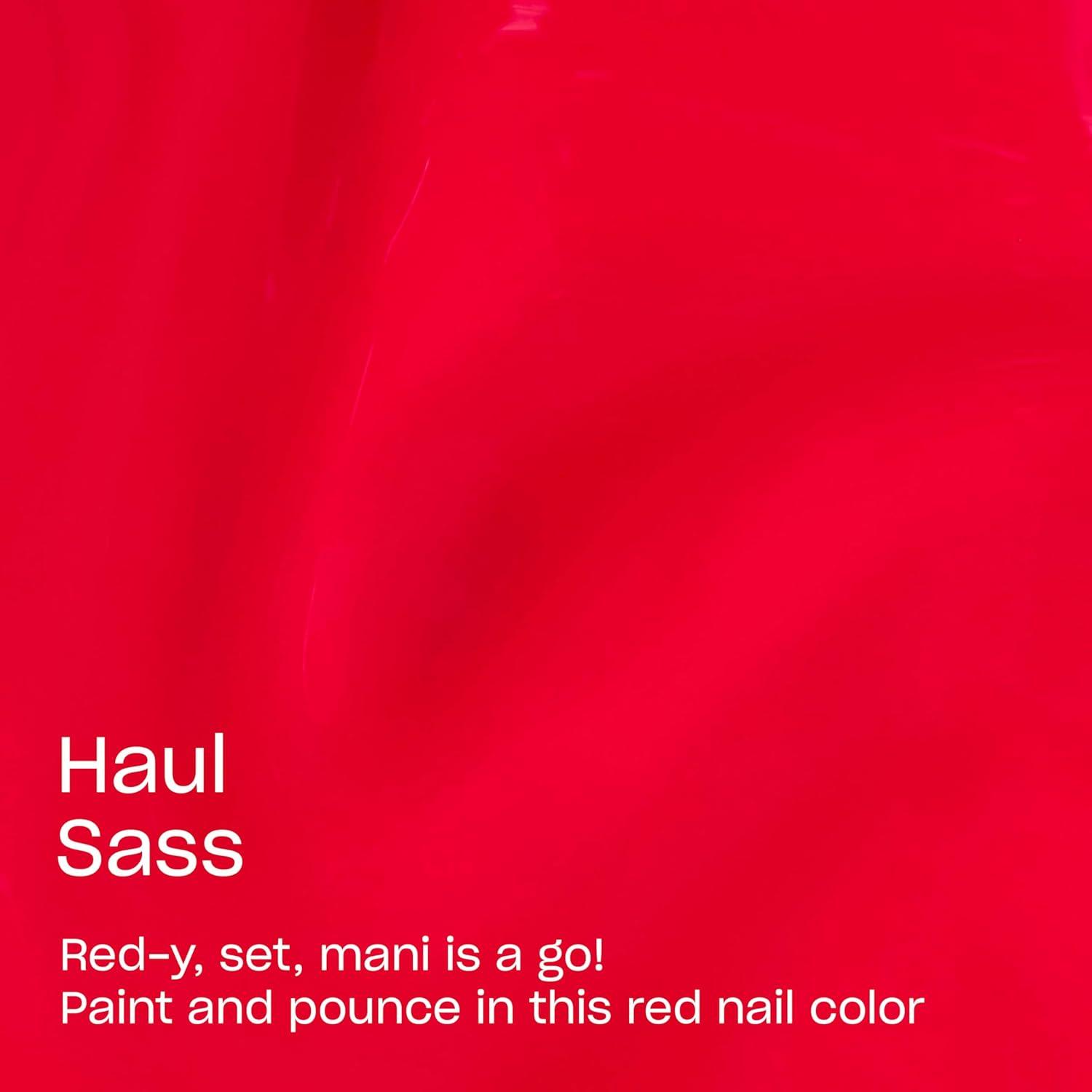 imageOPI RapiDry Quick Dry Nail Polish Colors  Opaque Crme Shimmer Shades with Clear Protective Base ampamp ShineBoosting Top Coat  Vegan Smudge Proof and Fast Drying in 60 SecondsHaul Sass bright coral red crme