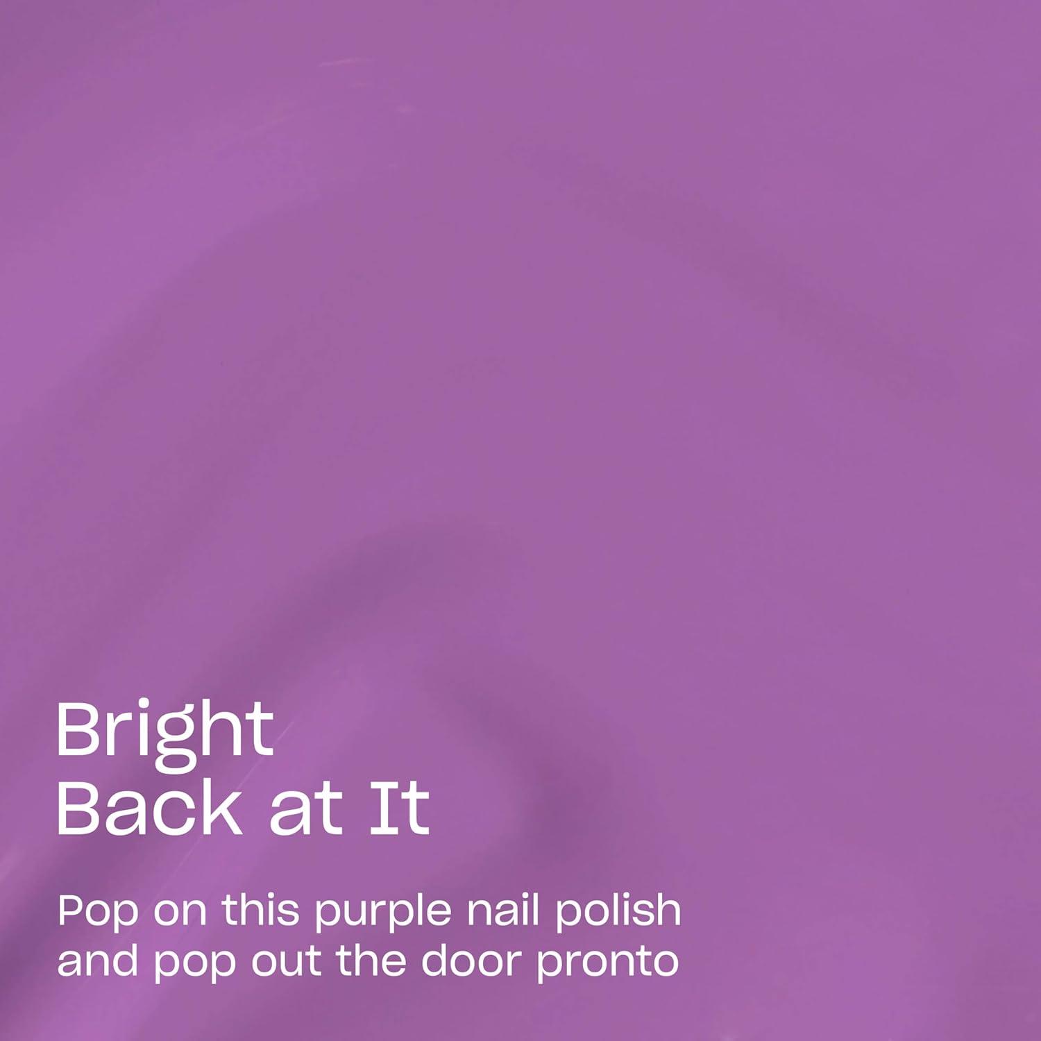 imageOPI RapiDry Quick Dry Nail Polish Colors  Opaque Crme Shimmer Shades with Clear Protective Base ampamp ShineBoosting Top Coat  Vegan Smudge Proof and Fast Drying in 60 SecondsBright Back at It bright purple crme