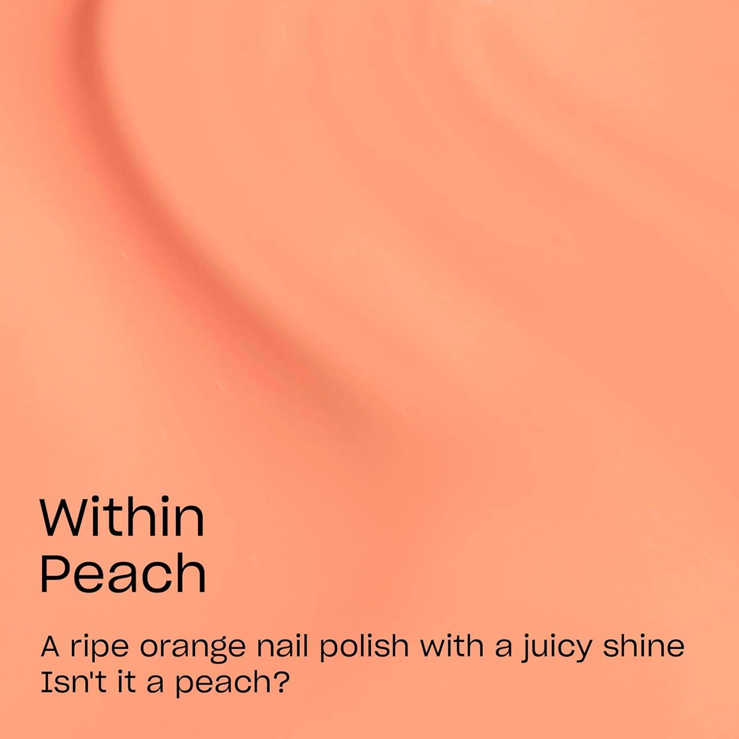 imageOPI RapiDry Quick Dry Nail Polish Colors  Opaque Crme Shimmer Shades with Clear Protective Base ampamp ShineBoosting Top Coat  Vegan Smudge Proof and Fast Drying in 60 SecondsWithin Peach peachy orange crme