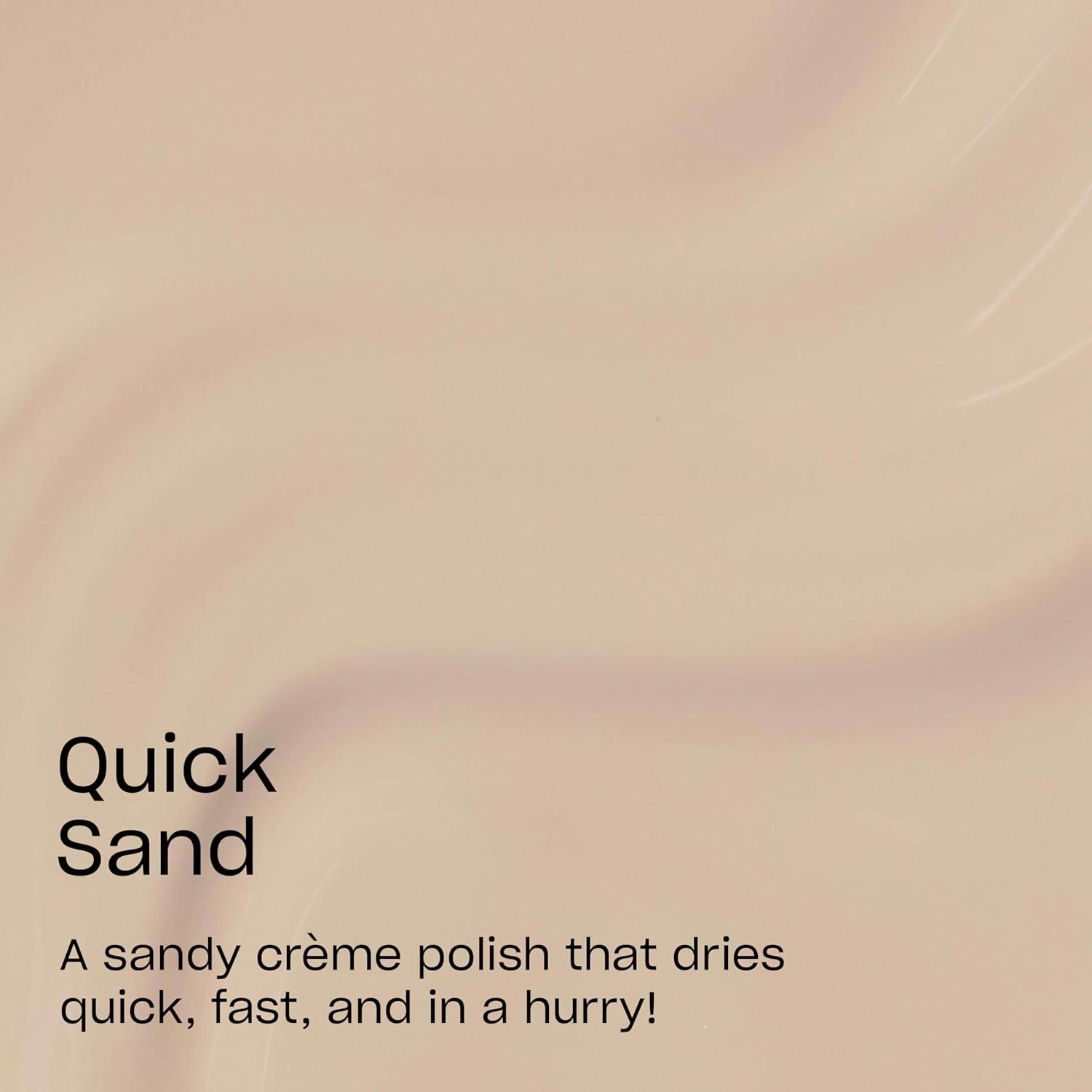 imageOPI RapiDry Quick Dry Nail Polish Colors  Opaque Crme Shimmer Shades with Clear Protective Base ampamp ShineBoosting Top Coat  Vegan Smudge Proof and Fast Drying in 60 SecondsQuick Sand sandy nude crme