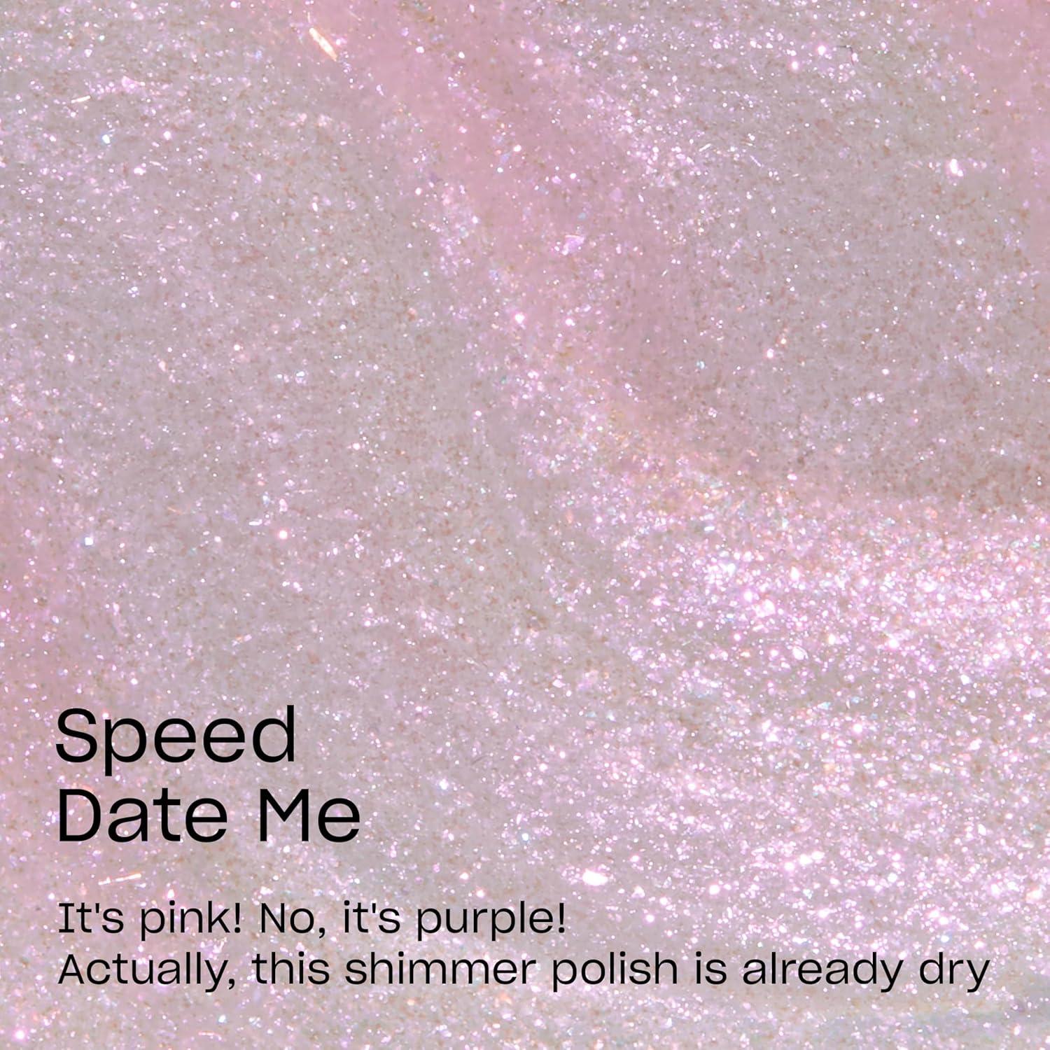 imageOPI RapiDry Quick Dry Nail Polish Colors  Opaque Crme Shimmer Shades with Clear Protective Base ampamp ShineBoosting Top Coat  Vegan Smudge Proof and Fast Drying in 60 SecondsSpeed Date Me pink purple shimmer