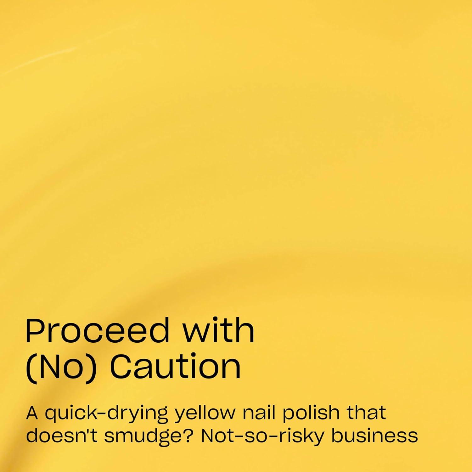 imageOPI RapiDry Quick Dry Nail Polish Colors  Opaque Crme Shimmer Shades with Clear Protective Base ampamp ShineBoosting Top Coat  Vegan Smudge Proof and Fast Drying in 60 SecondsProceed with No Caution bright yellow crme