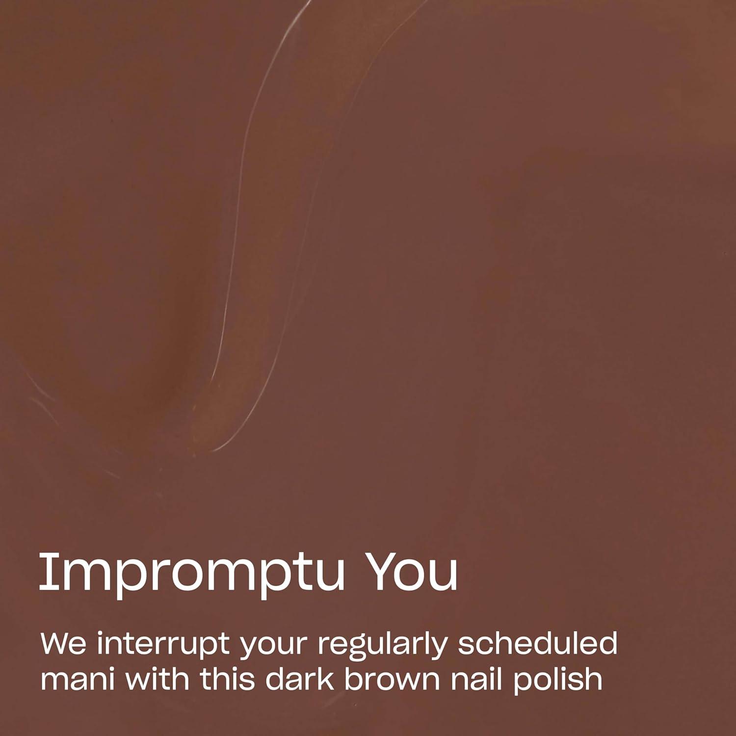 imageOPI RapiDry Quick Dry Nail Polish Colors  Opaque Crme Shimmer Shades with Clear Protective Base ampamp ShineBoosting Top Coat  Vegan Smudge Proof and Fast Drying in 60 SecondsImpromptu You rich brown crme