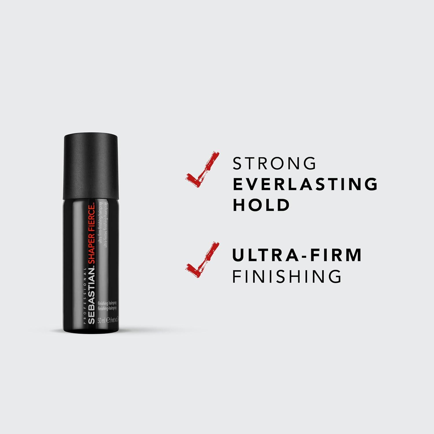 imageSebastian Professional Shaper Fierce Hairspray  Strong UltraFirm All Day Hold  Humidity Resistant  For Medium to Heavy Textures  Finishing Spray  For All Hair Types15 Ounce Pack of 1