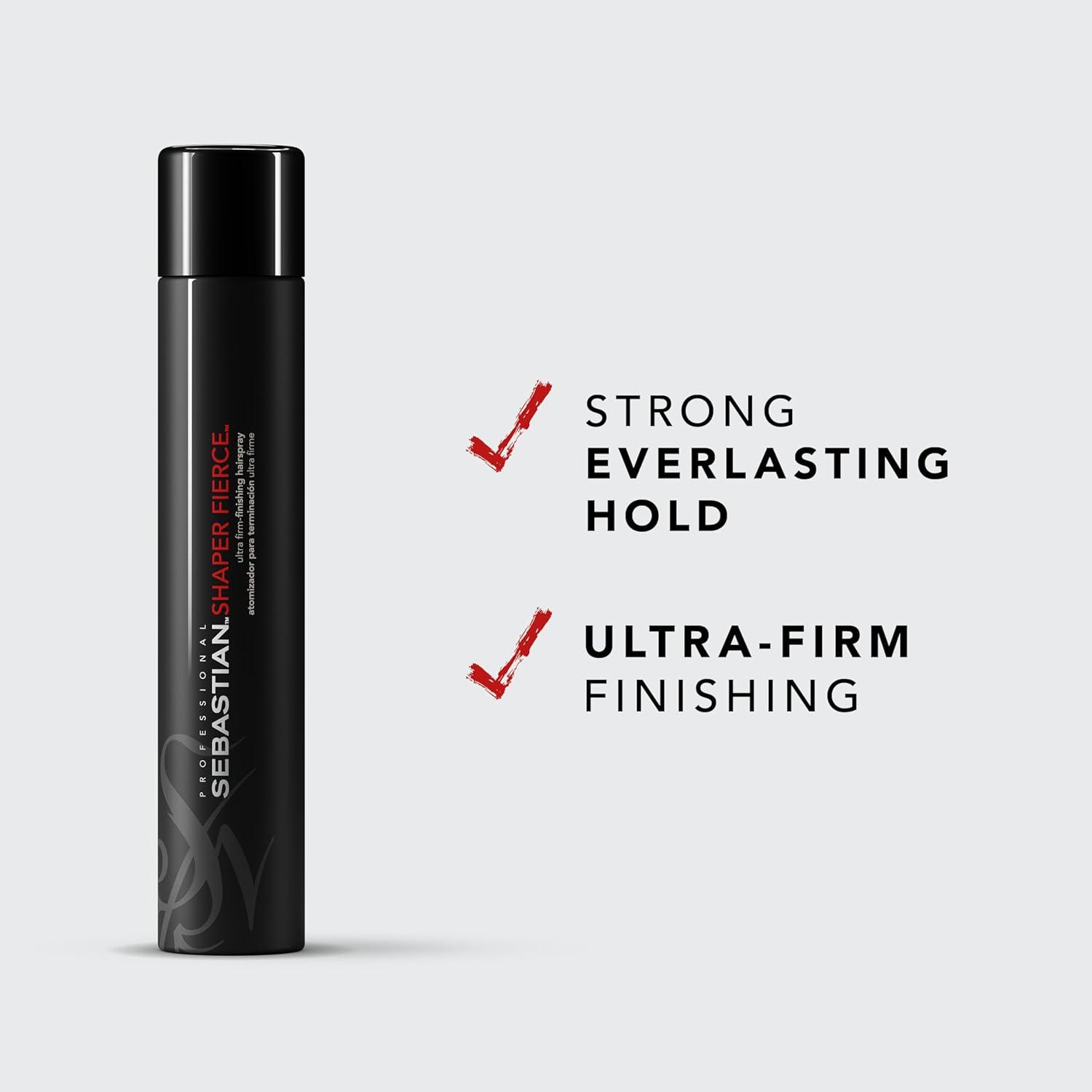 imageSebastian Professional Shaper Fierce Hairspray  Strong UltraFirm All Day Hold  Humidity Resistant  For Medium to Heavy Textures  Finishing Spray  For All Hair Types106 Ounce Pack of 1