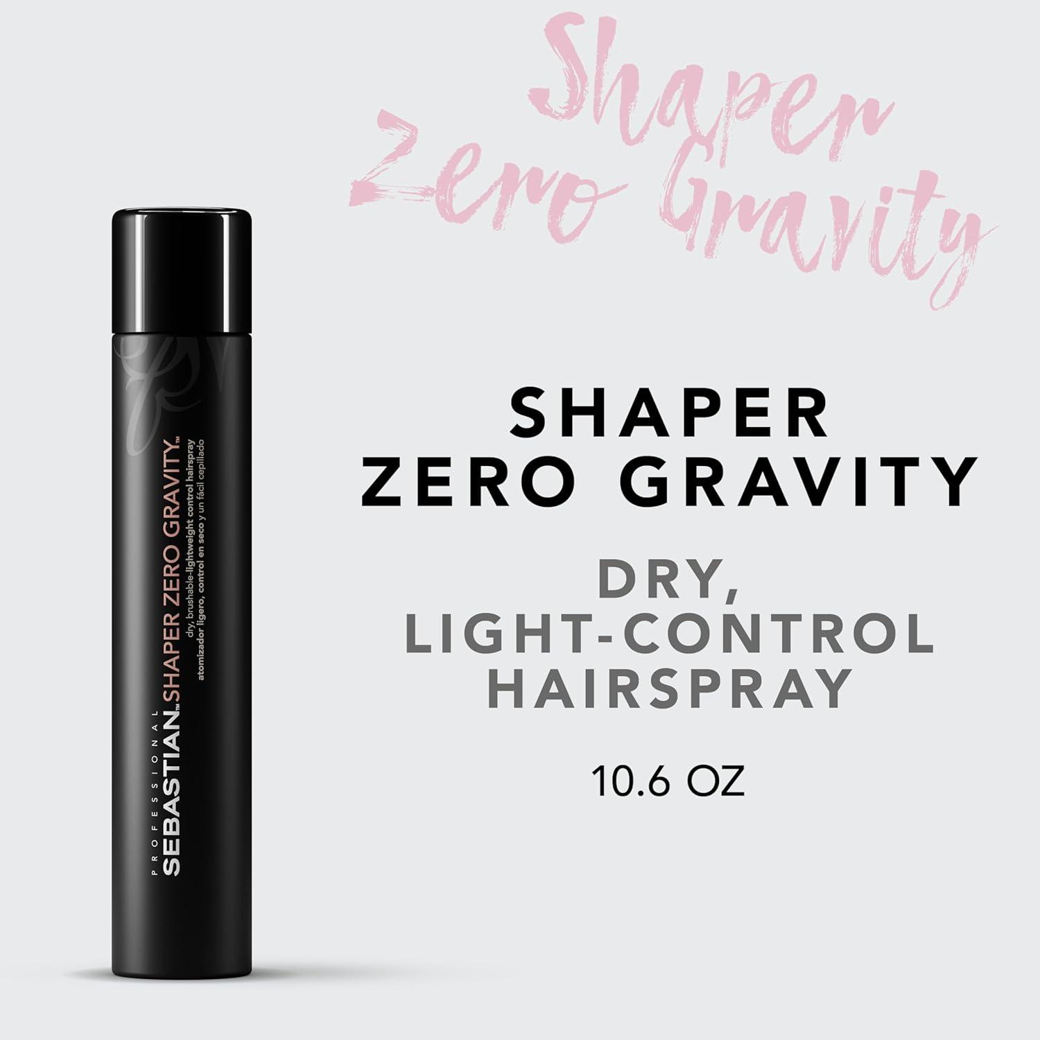imageSebastian Professional Shaper Zero Gravity Lightweight Hairspray  Brushable Lightweight Flexible Hold  Fast Drying for Styling  For All Hair Types106 Ounce Pack of 1