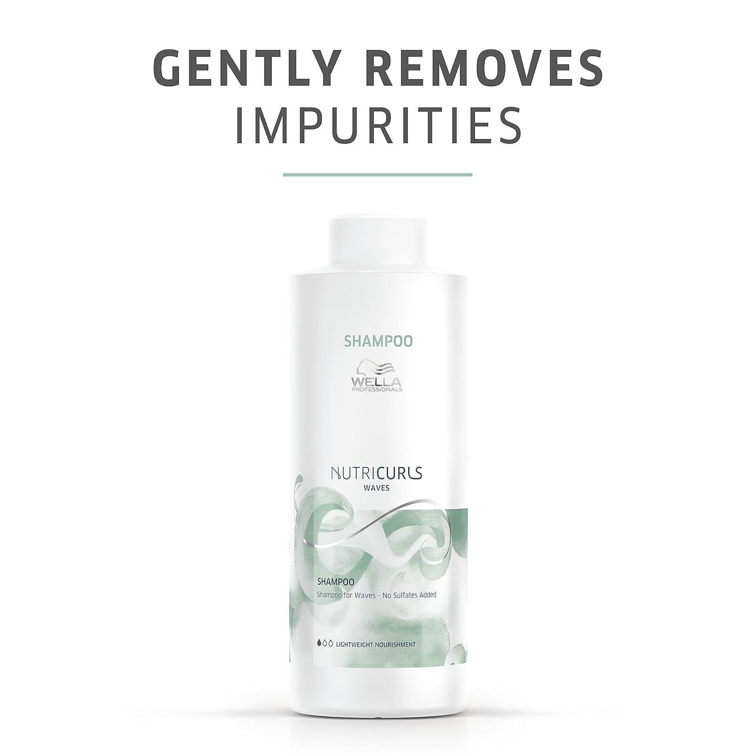 imageWELLA PROFESSIONALS Nutricurls Shampoo for Waves Formulated with NourishIn Complex Nourish and Define Without Sulfates338 Fl Oz Pack of 1